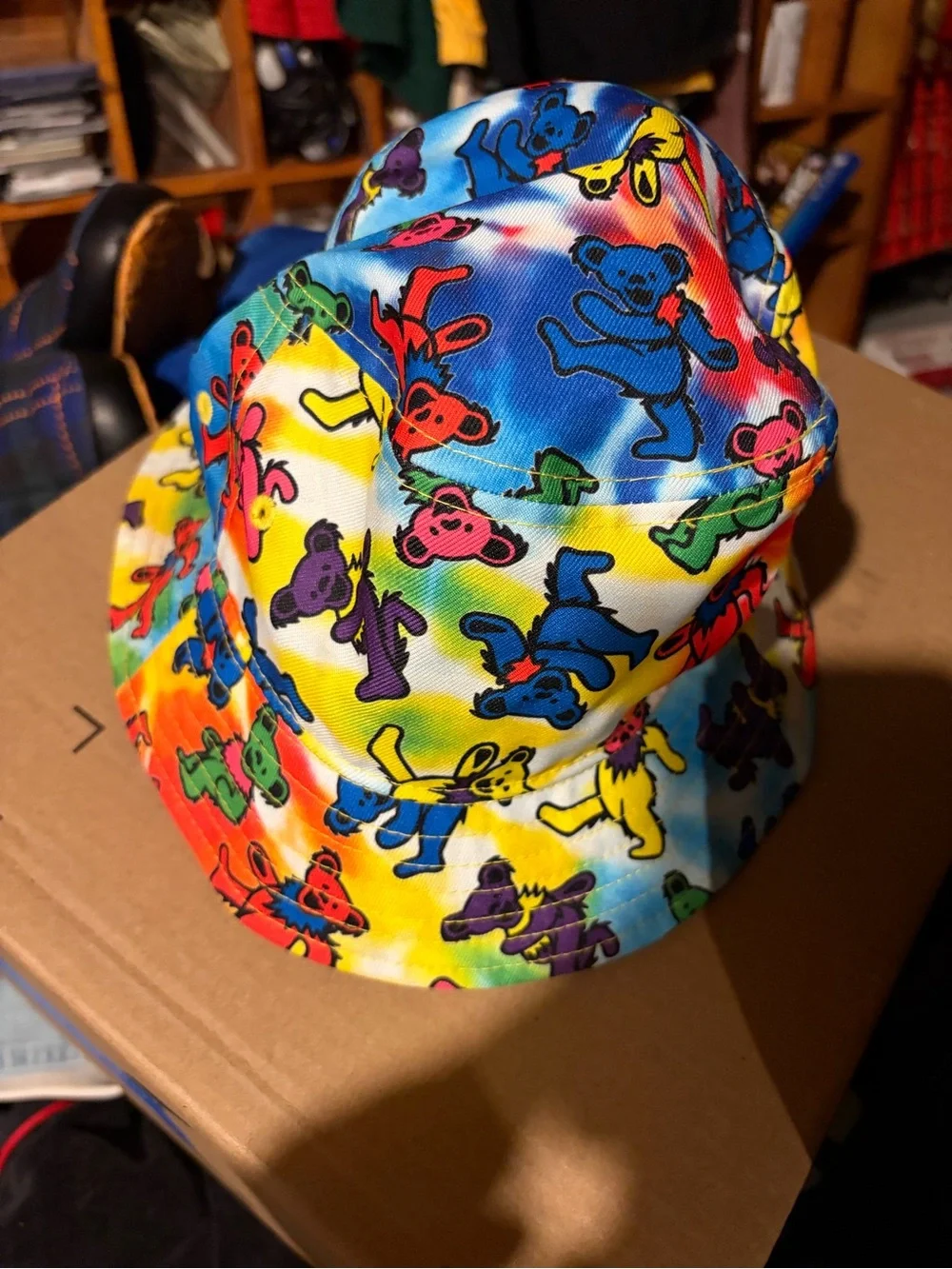 Authentic Grateful Dead Bears Bucket Hat outdoor rainbow cap OSFA